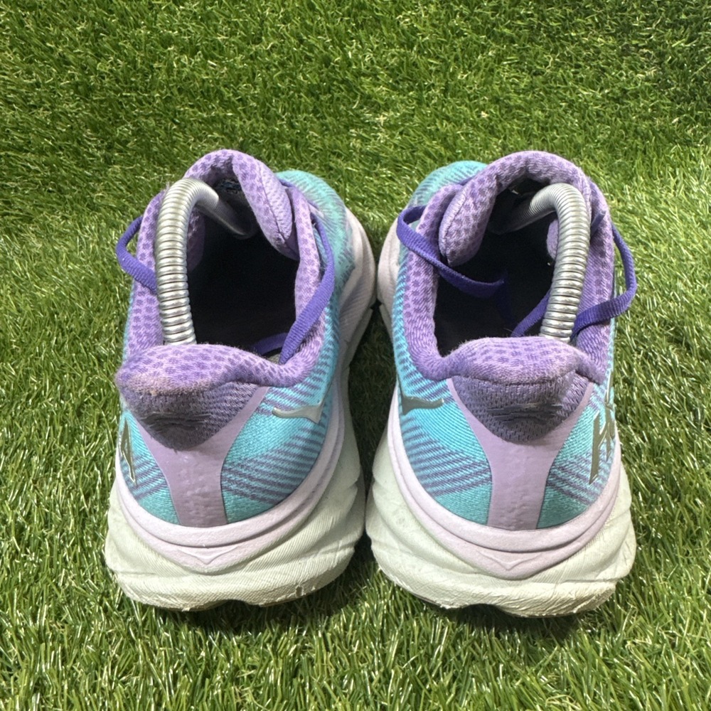 HOKA Clifton 9 Running Shoes Womens Size 8.5 Teal Purple Cushioned No Insoles - Picture 2 of 11